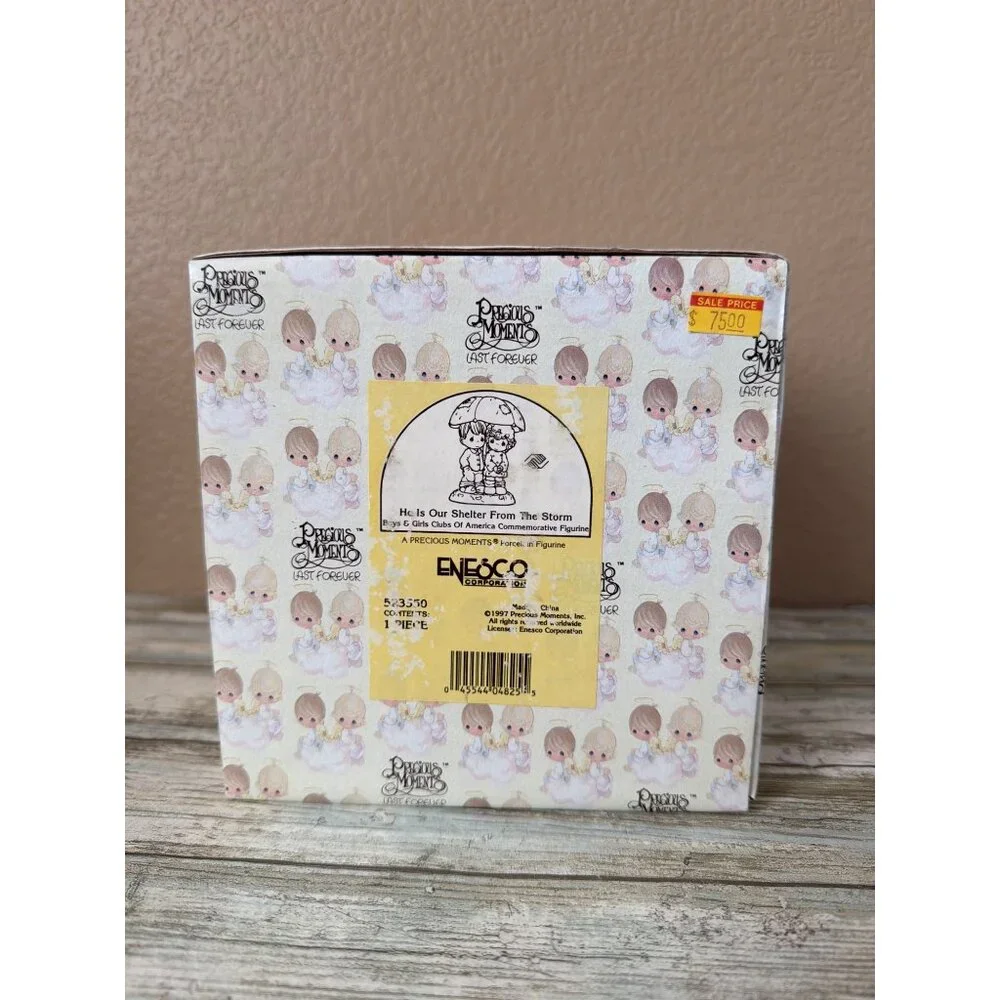 Precious Moments 1997 "He Is Our Shelter From the Storm" #523550 Enesco NIB - Picture 3 of 15